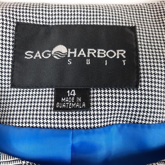 Sag Harbor Padded Shoulders Scoop Neck Suit Jacket size 14 - Picture 2 of 9
